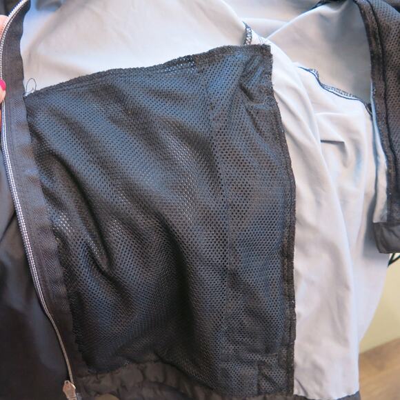 COLUMBIA Hooded Windbreaker Size XL Men's Zipper Nylon Pockets Logo Black Jacket - Picture 10 of 13